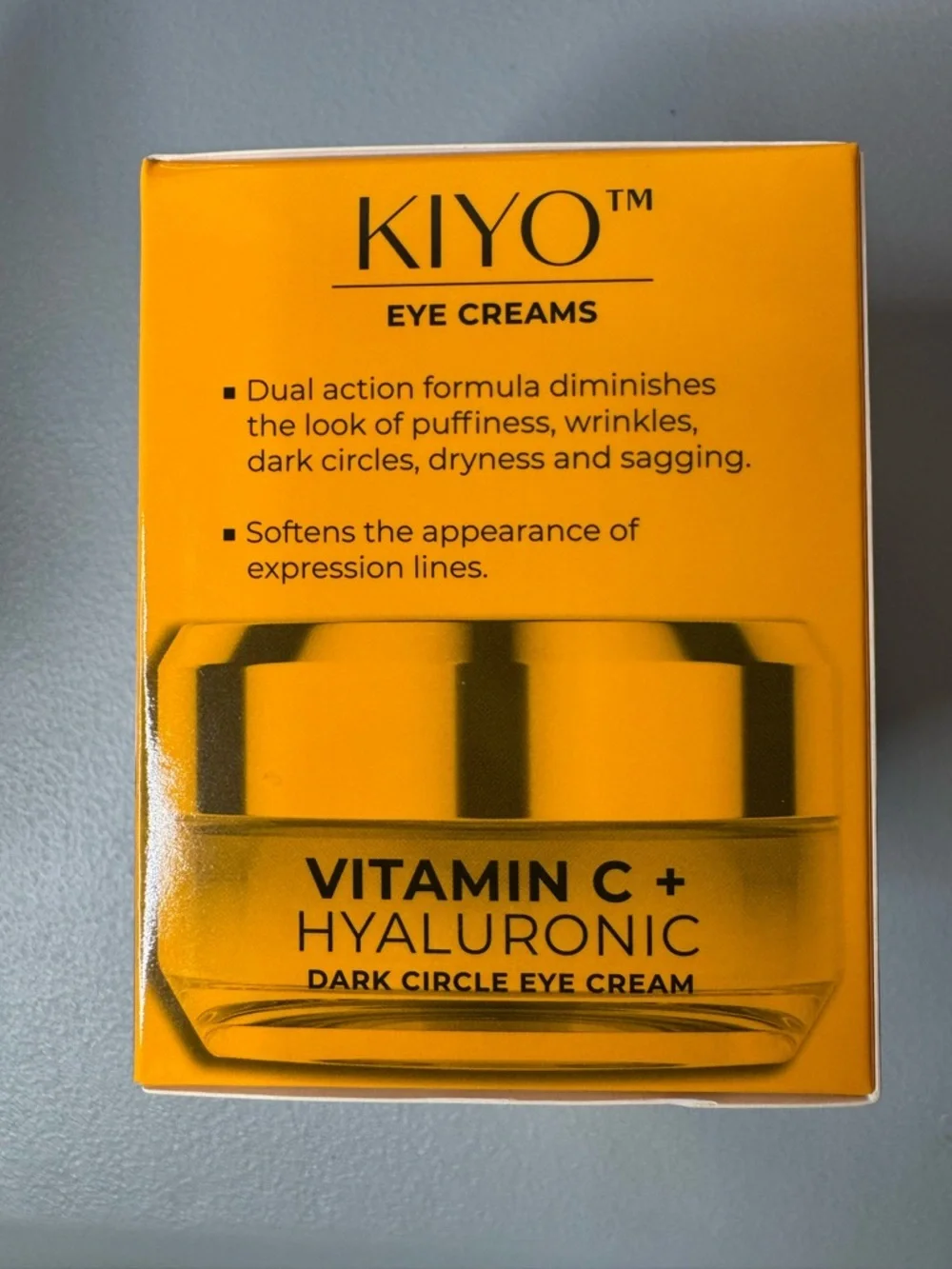 Kiyo Vitamin C + Hyaluronic Dark Circle Eye Cream dual action formula wrinkles